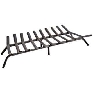 Black Powder Coated 36" Wide Standard Fireplace Grate   #U9203