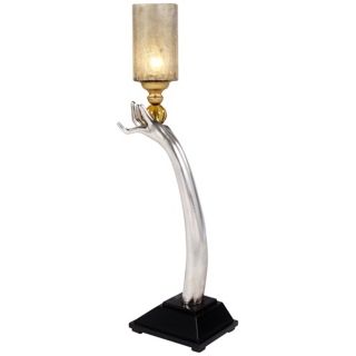 Hand Made Handheld Torch Accent Table Lamp   #T2589