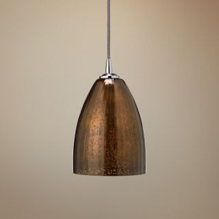 Jamie Young 9" Wide Chocolate Glass Dome Pendant Light   #Y0106