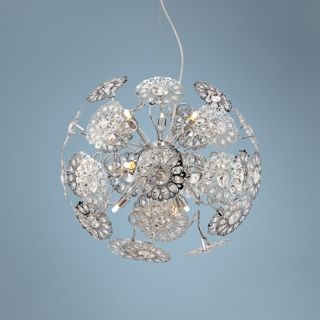 Possini Euro Floral Sphere 20" Wide Crystal Pendant Light   #W5435
