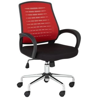 Brompton Red Mesh Back Adjustable Office Chair   #U5682