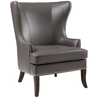 Royalton Grey Wingback Chair   #X8640