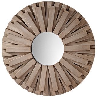 Murray Feiss Weathered Discus 36" Wide Wall Mirror   #X2657