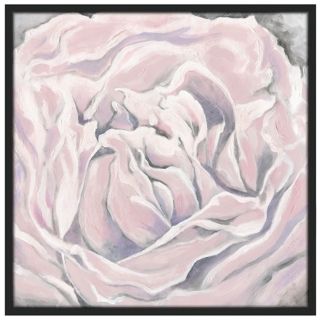 Pink Bloom 37 1/2" Square Black Giclee Wall Art   #K4133 M6957