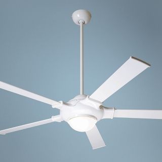 52" Modern Fan UFO Gloss White with Light Ceiling Fan   #J3966