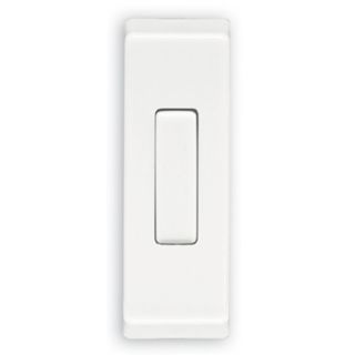 Rectangular White Surface Mount Wireless Doorbell Button   #K6446