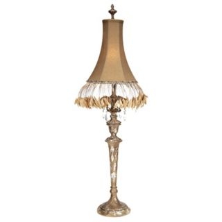 Swoon Decor Silver Feather Table Lamp   #W8344