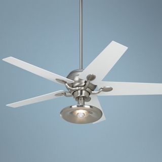 52" Casa Optima Brushed Steel Ceiling Fan with Light Kit   #86646 32431 R1857