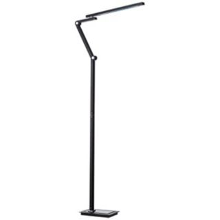 Black Aluminum Adjustable LED Floor Lamp   #V2862