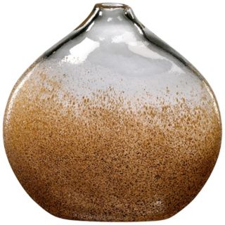 Russet and Gold Dust Glass Vase   #U6979