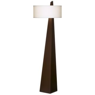 Pillar Walnut Wood Modern Floor Lamp   #P1833