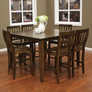 Este with Hyden Stool 7 Piece Grey Counter Height Dining Set   #X7333
