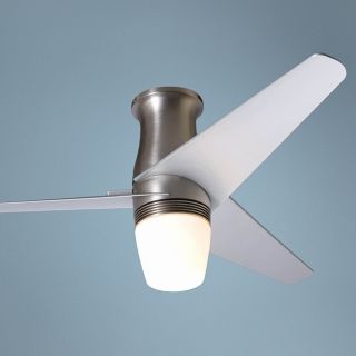 50" Velo Bright Nickel Hugger Ceiling Fan with Light Kit   #J4043