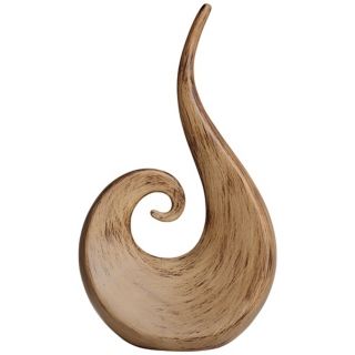 Faux Wood Swirl Ceramic Sculpture   #W7820