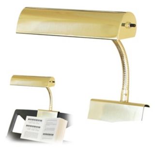 House of Troy Polished Brass Finish Grand Piano Lamp   #00579