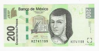 Mexico 200 Pesos Banknote 2008 UNC Juana de Asbaje Series R