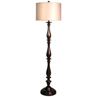 Virginia Bronze Turned Column Floor Lamp   #V9090