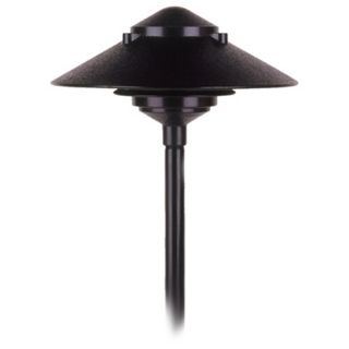 Two Tiered Outdoor Landscape Black Pagoda Light   #62189