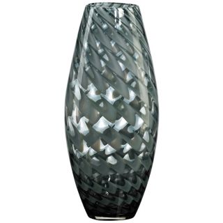 Pistachio Light Green Smoked Glass 8 3/4" High Vase   #J0434