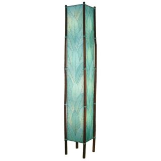 Eangee Fortune Tower Seablue Cocoa Leaf Shade Floor Lamp   #M2138