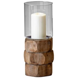 Medium Hex Nut Natural Wood Candle Holder   #U7007