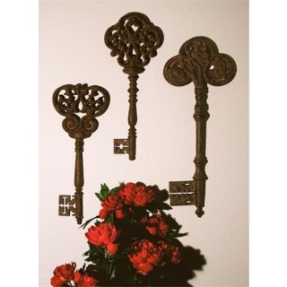 French Keys Set of 3 Wall Art Pieces   #M0265