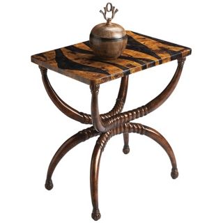 Heritage Tiger Penn Shell Accent Table   #N9884