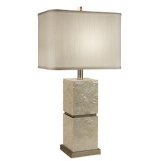 Thumprints Seaside with White Rectangular Shade Table Lamp   #M6962