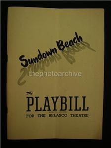 1948 Julie Harris Sundown Beach Autographed Signed Belasco Theatre