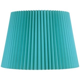 Turquoise Knife Pleat Empire Shade 12x16x12 (Spider)   #X1035