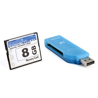USD $ 22.79   8GB CompactFlash Memory Card with USB Card Reader,