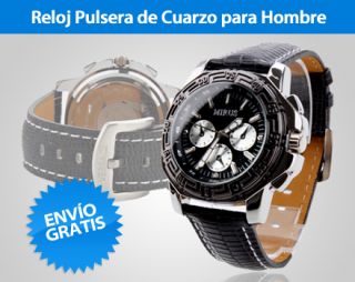 Review en oferta de Reloj Pulsera Casual de Cuarzo para Hombre (Negro)