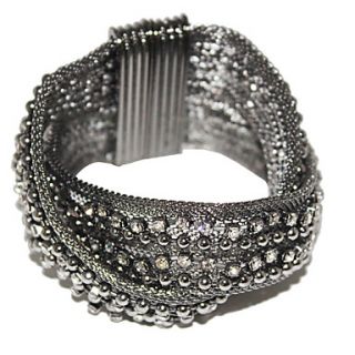 EUR € 9.83   Meshes en alliage deux rangées Tissé Bracelet Magnet