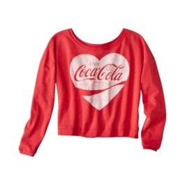 Enjoy Coca Cola Vintage Style Coke Love Heart Long Sleeved Red Tee T