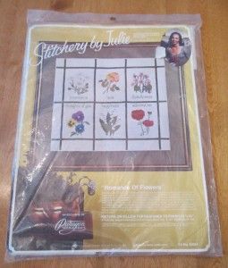 1975 Paragon 14 x 16 Romance of Flowers Stitchery Embroidery Kit