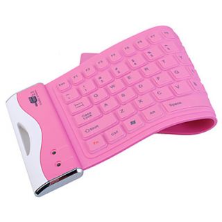 USD $ 15.69   Flexible USB 2.0 QWERTY Keyboard (Pink),