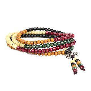 USD $ 3.49   Multicolored 108 Beads Sandalwood Bracelet,