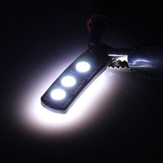 T10 3x5050 SMD 1W 60LM White Light LED Bulb for Car Instrument/License