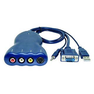 USD $ 49.99   PC to TV Converter with Audio Port,