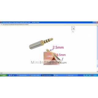 USD $ 0.99   Gold Plated 3.5mm Female to 2.5mm Male Converter,