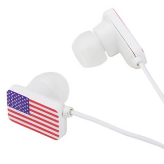 USD $ 1.99   USA National Flag Style Stereo In Ear Earphones,