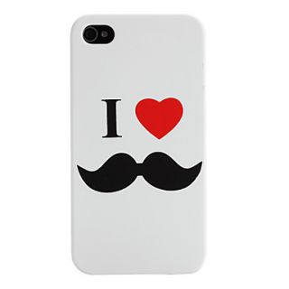 EUR € 2.93   Etui en Cuir PU Style Moustache et Cœur pour iPhone 4