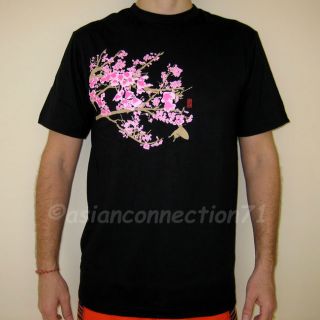 Sakura Blossoms Ronin Yakuza Japan T Shirt Black XL XXL