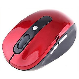 USD $ 8.99   Wireless Optical Mouse + 2.4GHz USB Receiver (Red),