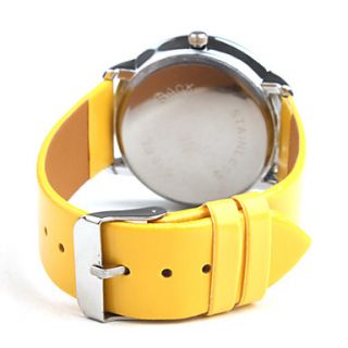 EUR € 3.67   fashionabla quartz armbandsur med gula PU bandet