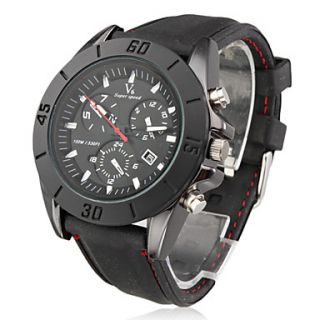 USD $ 6.99   Mens New Stylish Black Silicone Sport Wrist Watch SW4