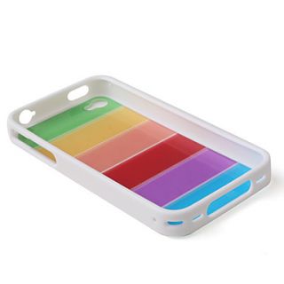 USD $ 5.79   Protective Rainbow Hard Case for iPhone 4G (White Frame