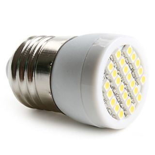 E27 1.5W 24x3528 SMD 50 60lm 2800 3200K varm hvit lys LED flekk pære