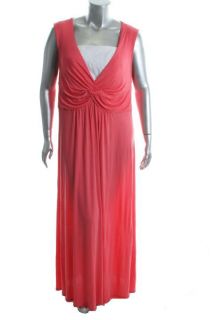 Twist Sleeveless Full Length Maxi Casual Dress by K C Plus 2X