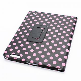 rosa runden Punkten Muster PU Lederetui mit Stativ für das neue iPad